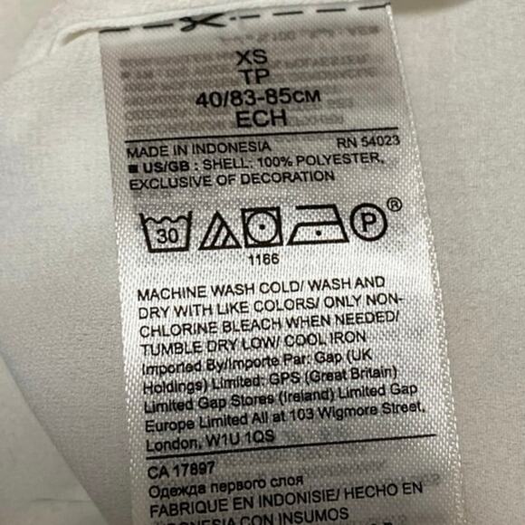 NEW Banana Republic White Sleeveless Ruffle Mock Pleated Tank Blouse Top XS - Picture 4 of 4